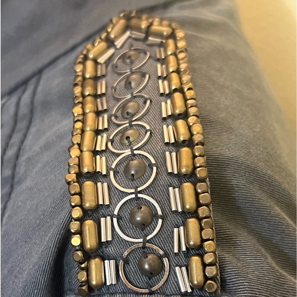 Free People Gray Military Style Cropped Jacket. Slight discoloration near pocket - Picture 9 of 12